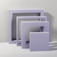 Cube Embedded Combo Kits Geometric Cube Solid Color Photography Photo Background Table Shooting Foam Props (Purple)