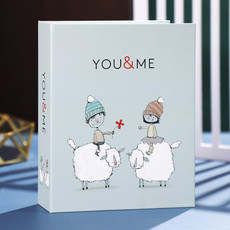4 PCS Family Large-Capacity Interstitial Album Book Photo Studio Photo Storage Book, Specification: Laminated 5 inch 200 Sheets(I And You 18)