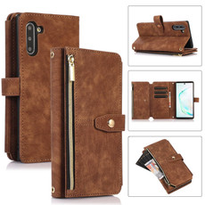 For Samsung Galaxy Note10 Dream 9-Card Wallet Zipper Bag Leather Phone Case(Brown)