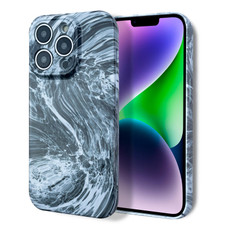 For iPhone 11 Pro Max Marble Pattern Phone Case(Black White)