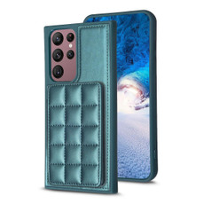 For Samsung Galaxy S22 Ultra 5G Grid Card Slot Holder Phone Case(Green) For Samsung Galaxy S22 Ultra 5G Grid Card Slot Holder Phone Case(Green)