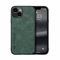For iPhone 14 Skin Feel Magnetic Leather Back Phone Case(Green)