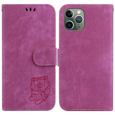 For iPhone 11 Pro Little Tiger Embossed Leather Phone Case(Rose Red) For iPhone 11 Pro Little Tiger Embossed Leather Phone Case(Rose Red)