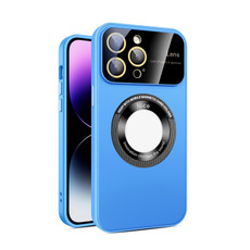 For iPhone 13 Pro Max Large Glass Window Magnetic Magsafe Phone Case with Lens Film(Sky Blue) For iPhone 13 Pro Max Large Glass Window Magnetic Magsafe Phone Case with Lens Film(Sky Blue)