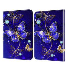 For iPad Pro 12.9 2022 / 2021 / 2020 Crystal Texture Painted Leather Tablet Case(Diamond Butterflies)