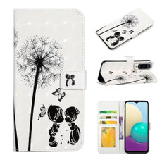 For Samsung Galaxy A50 Oil Embossed 3D Drawing Leather Phone Case(Couple Dandelion)
