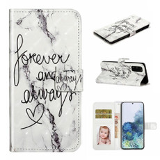 For Samsung Galaxy S20+ Oil Embossed 3D Drawing Leather Phone Case(Words Marble)