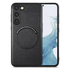 For Samsung Galaxy S22+ 5G Solid Color Leather Skin Back Cover Phone Case(Black) For Samsung Galaxy S22+ 5G Solid Color Leather Skin Back Cover Phone Case(Black)