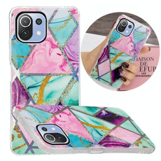For Xiaomi Mi 11 Lite Electroplating TPU Protective Case(Triangular Rhombus) For Xiaomi Mi 11 Lite Electroplating TPU Protective Case(Triangular Rhombus)