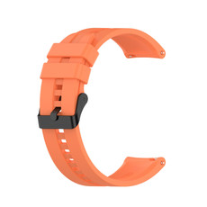 For Huawei Watch GT 2 46mm Silicone  Watch Band with Black Buckle(Vibrant Orange)