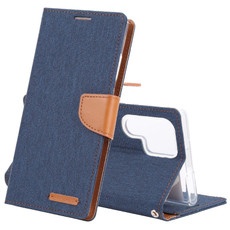 For Samsung Galaxy S22 Ultra 5G GOOSPERY CANVAS DIARY Canvas Texture Leather Phone Case(Dark Blue) For Samsung Galaxy S22 Ultra 5G GOOSPERY CANVAS DIARY Canvas Texture Leather Phone Case(Dark Blue)