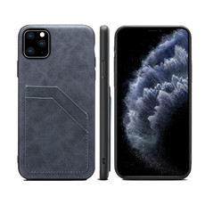 For iPhone 11 Pro Card Slots Full Coverage PU+TPU Phone Case (Grey)