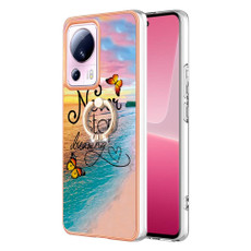 For Xiaomi 13 Lite 5G Electroplating IMD TPU Phone Case with Ring(Dream Butterfly)