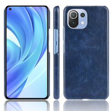 For Xiaomi Mi 11 Lite Shockproof Litchi Texture PC + PU Case(Blue) For Xiaomi Mi 11 Lite Shockproof Litchi Texture PC + PU Case(Blue)