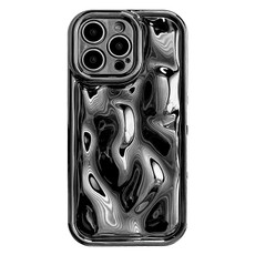 For iPhone 14 Pro Electroplating Meteorite Texture TPU Phone Case(Black)