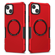 For iPhone 15 MagSafe Shockproof Armor Phone Case(Red)