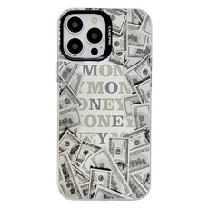 For iPhone 13 Pro Electroplated Silver Series PC Protective Phone Case(Money) For iPhone 13 Pro Electroplated Silver Series PC Protective Phone Case(Money)