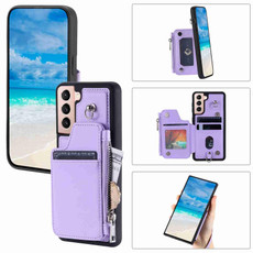 For Samsung Galaxy S22+ 5G Zipper Card Slots RFID Phone Case(Purple) For Samsung Galaxy S22+ 5G Zipper Card Slots RFID Phone Case(Purple)