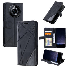 For Realme 11 Pro / 11 Pro+ Skin Feel Splicing Leather Phone Case(Black)