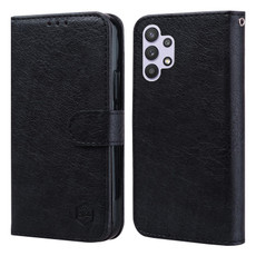 For Samsung Galaxy A32 4G Skin Feeling Oil Leather Texture PU + TPU Phone Case(Black)
