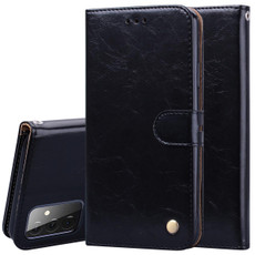 For Samsung Galaxy A72 5G / 4G Business Style Oil Wax Texture Horizontal Flip Leather Case with Holder & Card Slots & Wallet(Black)