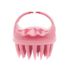 Round Hair Washing Brush Silicone Wet & Dry Multipurpose Massage Brush(Pink)