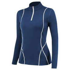 Plus Velvet Long-sleeved Yoga Sportswear for Women (Color:Sea Blue Size:L)