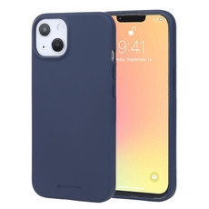 For iPhone 13 GOOSPERY SOFT FEELING Liquid TPU Shockproof Soft Case(Navy Blue)