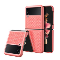 For Samsung Galaxy Z Flip3 5G DUX DUCIS Venice Series Shockproof Genuine Leather Phone Case(Pink)