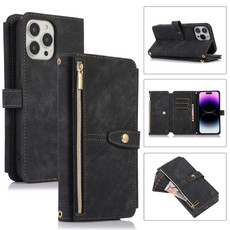 For iPhone 14 Pro Dream 9-Card Wallet Zipper Bag Leather Phone Case(Black)