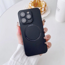 For iPhone 13 Pro Max Magsafe Magnetic PC Shockproof Phone Case With Camera Lens(Black) For iPhone 13 Pro Max Magsafe Magnetic PC Shockproof Phone Case With Camera Lens(Black)