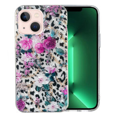 For iPhone 15 IMD Shell Pattern TPU Phone Case(Leopard Flower)