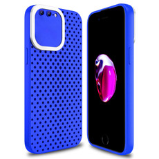 For iPhone 8 Plus / 7 Plus Hollow Heat Dissipation TPU Phone Case(Blue)