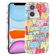 For iPhone 11 Dustproof Net Full Coverage PC Phone Case(Cats)