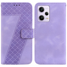 For Xiaomi Redmi Note 12 Pro 5G Global/Poco X5 Pro 7-shaped Embossed Leather Phone Case(Purple) For Xiaomi Redmi Note 12 Pro 5G Global/Poco X5 Pro 7-shaped Embossed Leather Phone Case(Purple)