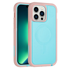 For iPhone 13 Pro Max Defender Series XT MagSafe Magnetic PC + TPU Shockproof Phone Case(Turquoise+Pink) For iPhone 13 Pro Max Defender Series XT MagSafe Magnetic PC + TPU Shockproof Phone Case(Turquoise+Pink)
