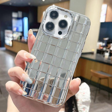 For iPhone 12 Pro Electroplated Glazed Tile TPU Phone Case(Silver)