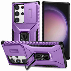 For Samsung Galaxy S23 Ultra 5G Sliding Camshield Holder Phone Case(Purple) For Samsung Galaxy S23 Ultra 5G Sliding Camshield Holder Phone Case(Purple)