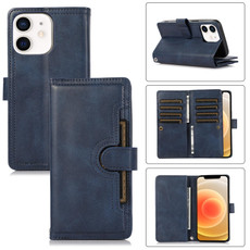 For iPhone 12 / 12 Pro Wristband Card Slot Leather Phone Case(Blue)