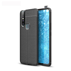 Litchi Texture TPU Shockproof Case for Vivo V15 (Black) Litchi Texture TPU Shockproof Case for Vivo V15 (Black)