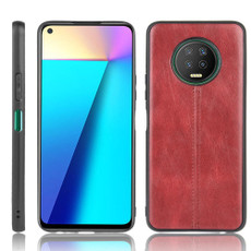 For Infinix Note 7  Shockproof Sewing Cow Pattern Skin Texture PC + PU + TPU Case(Red) For Infinix Note 7  Shockproof Sewing Cow Pattern Skin Texture PC + PU + TPU Case(Red)