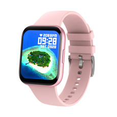 P25 1.69 inch Color Screen Smart Watch, IP68 Waterproof,Support Heart Rate Monitoring/Blood Pressure Monitoring/Blood Oxygen Monitoring/Sleep Monitoring(Pink)