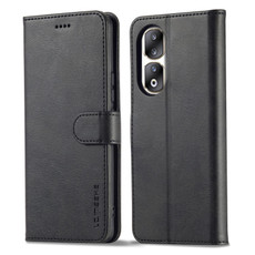 For Honor 90 Pro LC.IMEEKE Calf Texture Leather Phone Case(Black)