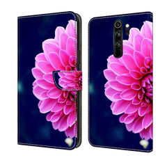 For Xiaomi Redmi Note 8 Pro Crystal 3D Shockproof Protective Leather Phone Case(Pink Petals)