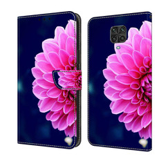 For Xiaomi Redmi Note 9 Pro Crystal 3D Shockproof Protective Leather Phone Case(Pink Petals)