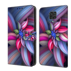 For Xiaomi Redmi Note 9 Pro Crystal 3D Shockproof Protective Leather Phone Case(Colorful Flower)