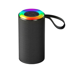 Wireless Bluetooth Speaker with RGB Light Portable Waterproof Small Audio(Black)