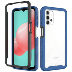 For Samsung Galaxy A32 5G Starry Sky Solid Color Series Shockproof PC + TPU Protective Case(Navy Blue)