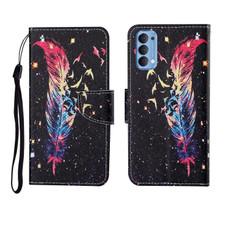 For OPPO Reno4 Painted Pattern Horizontal Flip Leathe Case(Feather) For OPPO Reno4 Painted Pattern Horizontal Flip Leathe Case(Feather)