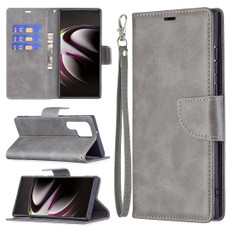 For Samsung Galaxy S22 Ultra 5G Retro Lambskin Texture Pure Color Horizontal Flip Leather Phone Case with Holder & Card Slots & Wallet & Lanyard(Grey) For Samsung Galaxy S22 Ultra 5G Retro Lambskin Texture Pure Color Horizontal Flip Leather Phone Case with Holder & Card Slots & Wallet & Lanyard(Grey)